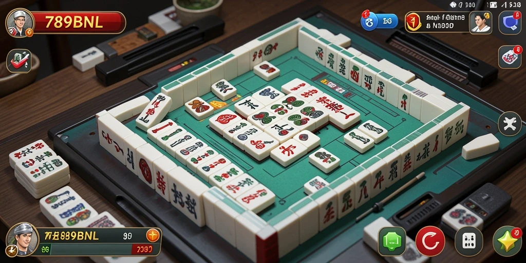 Tampilan gameplay Mahjong yang menarik dan penuh warna di 789BNL.