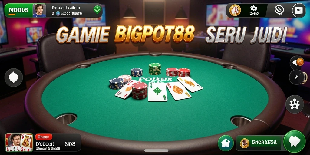 Screenshot utama BIGPOT88 menampilkan pengalaman permainan Poker yang seru.