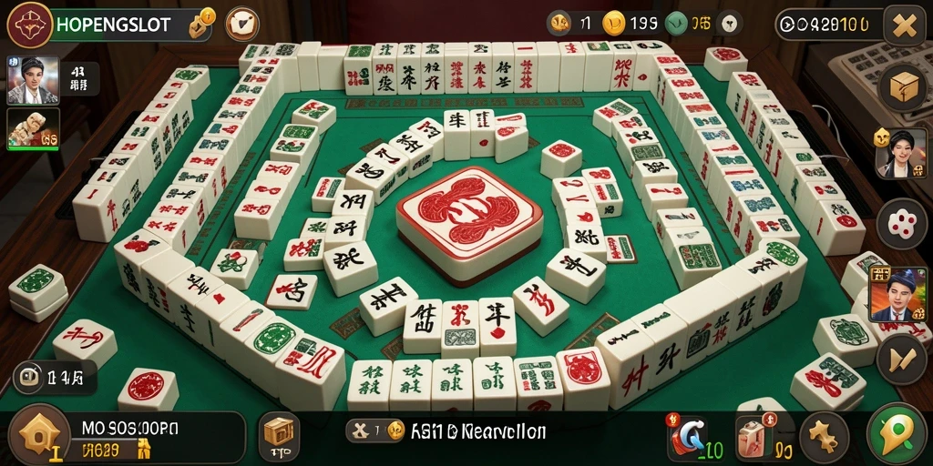 Tampilan gameplay Mahjong menarik di HOPENGSLOT.
