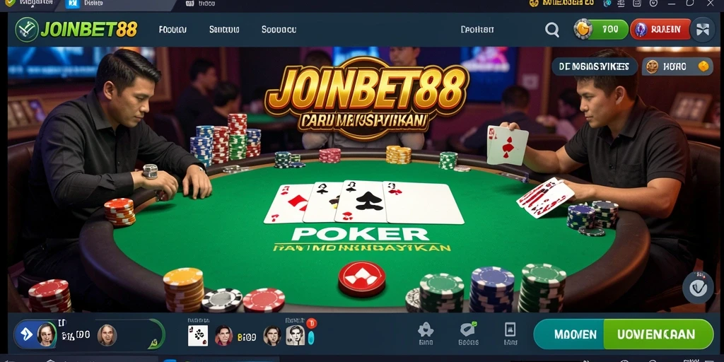 Tampilan gameplay Poker menarik dari JOINBET88 yang seru.