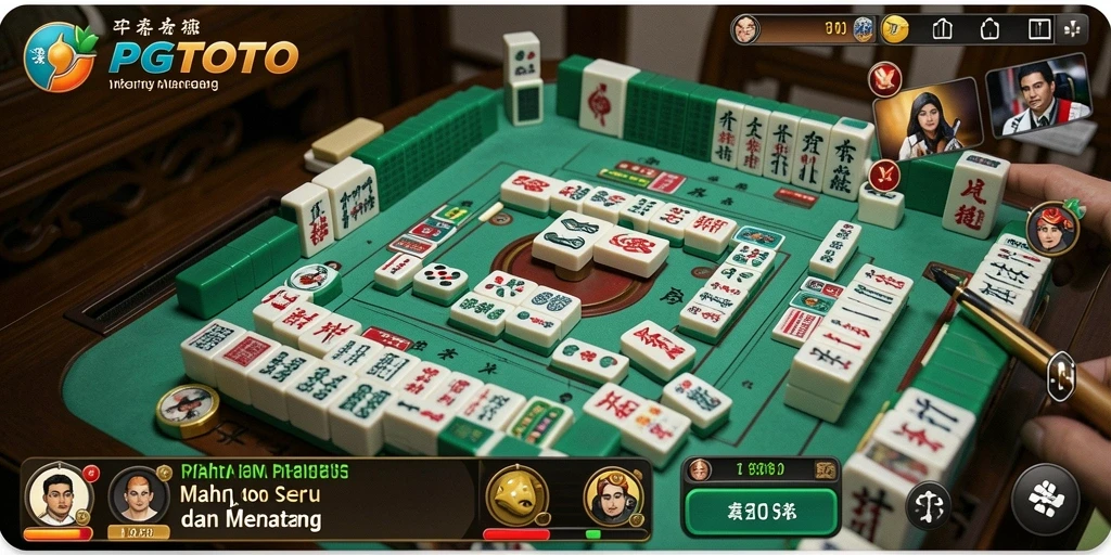 Tangkapan layar gameplay PGTOTO menampilkan suasana seru saat bermain Mahjong.