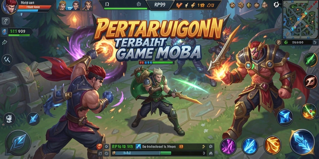 Tangkapan layar gameplay RP99 yang menunjukkan aksi pertarungan tim.
