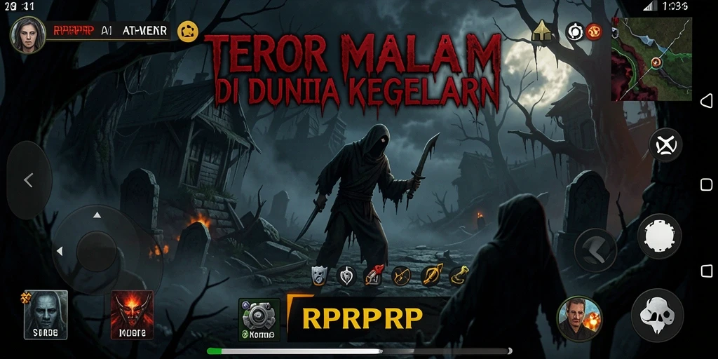 Screenshot dari gameplay RPRPRP yang menampilkan suasana menegangkan.