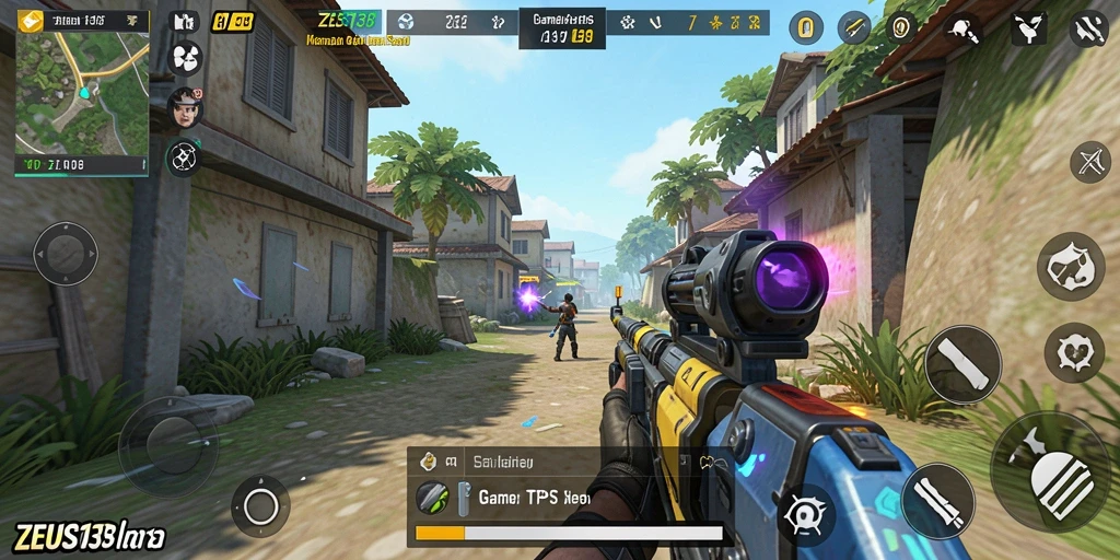 Tangkapan layar gameplay ZEUS138 yang menampilkan aksi tembak-menembak yang seru.